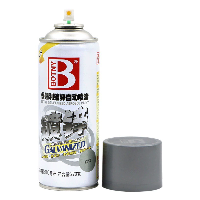 Boci Оцинкованная Автоматическая аэрозольная краска Оцинкованная краска Гальваническая краска Антикоррозийная краска Оцинкованная аэрозольная краска Ручная аэрозольная краска