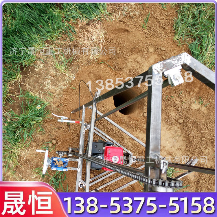 植树打坑机 三脚便携式水泥杆挖坑机直销 轻型三脚架电线杆挖坑机