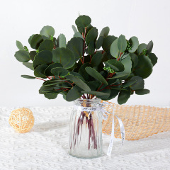 仿真尤加利葉桉樹葉手感膠片把束尤加利金錢葉花瓶裝飾樹葉