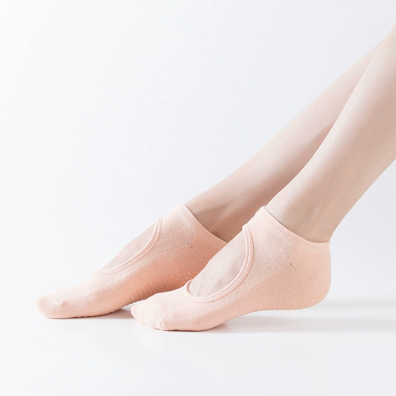 Deep -back square slippage yoga socks female point glue wool circle square slippings socks cross -border trade yoga socks