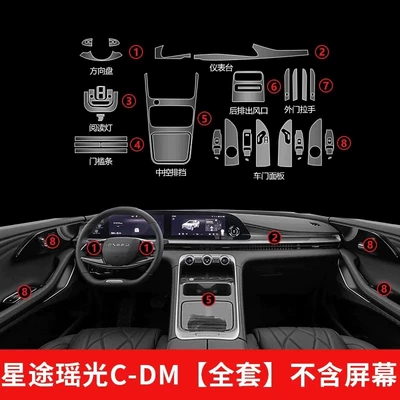 Suitable for 25 Models of Car interior film - 25-models-of-xingtu-yaoguang-c-dm-full-set-of-tpu-without-screen