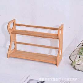 木制双层厨房调料架 桌面酱油瓶收纳架 调味罐置物架 厨房整理架