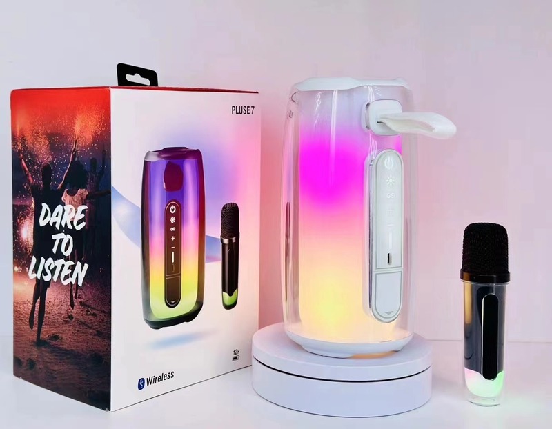七色の脈動7ブルートゥーススピーカーpulse 7無線携帯型透明音響360度雰囲気ランプk歌|undefined
