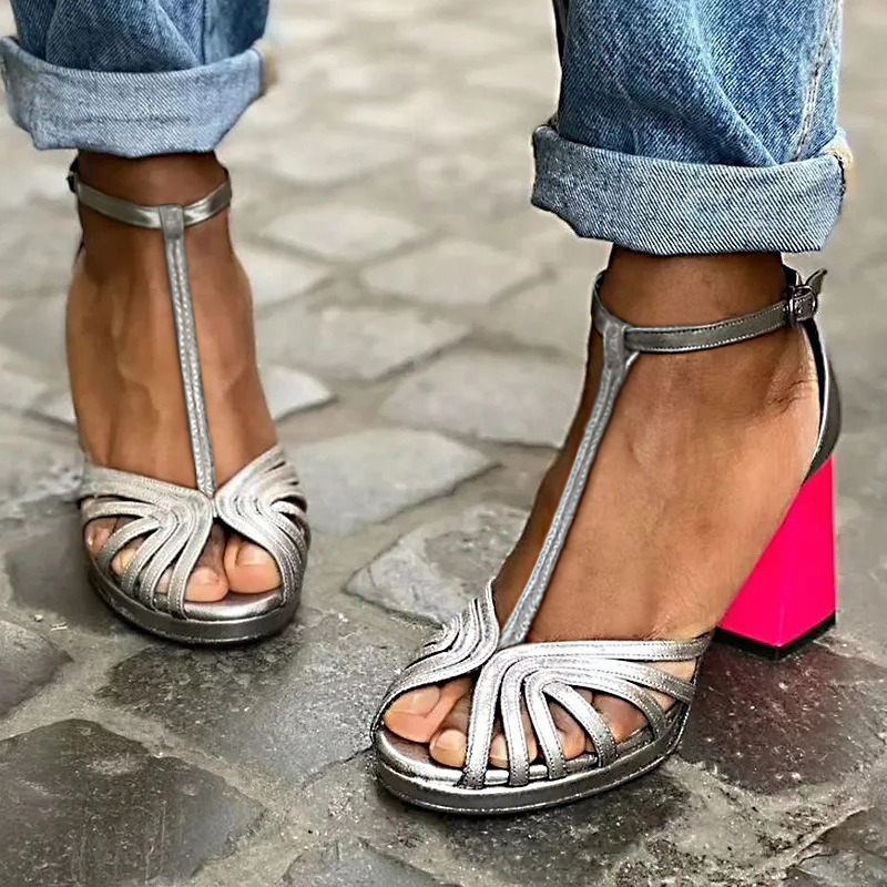 summer fashionable sandals heels open toe