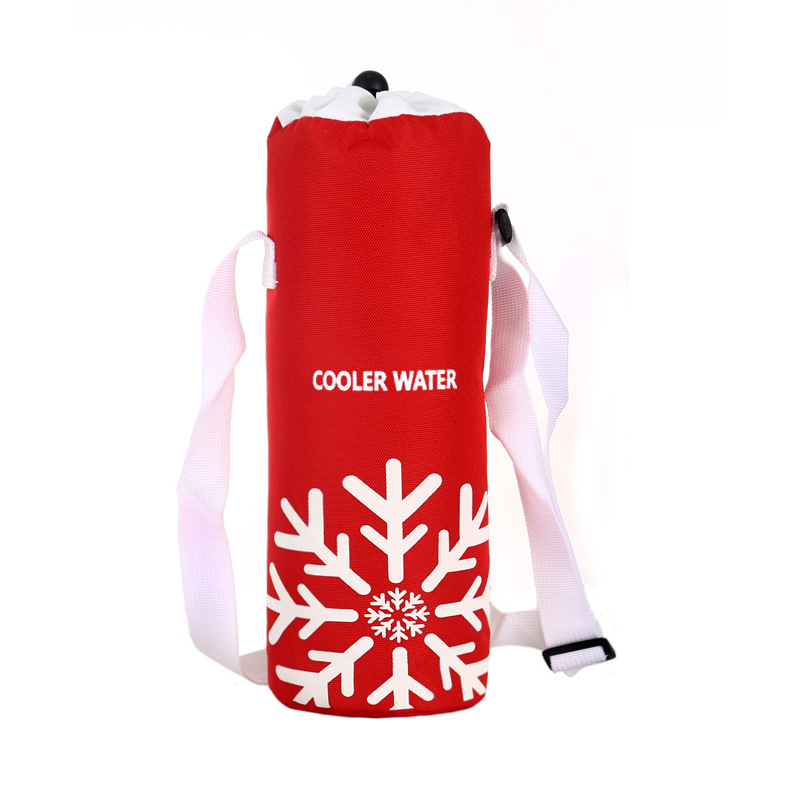 Funda aislante de bolsa de hielo de tela Oxford Funda protectora de botella de agua caliente plegable para picnic al aire libre Bolsa de taza de mantenimiento fresco de viaje LOGO