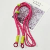 Adjustable long rope-rose red rope green knot