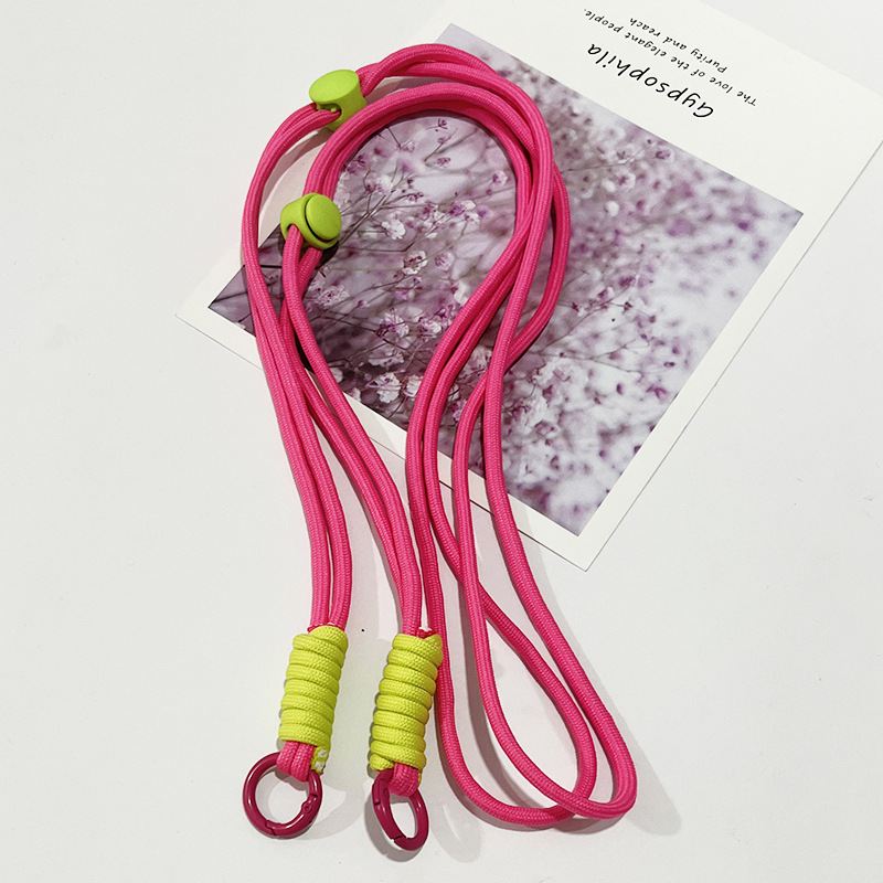 조정 가능한 긴 로프-로즈 레드 로프 그린 매듭