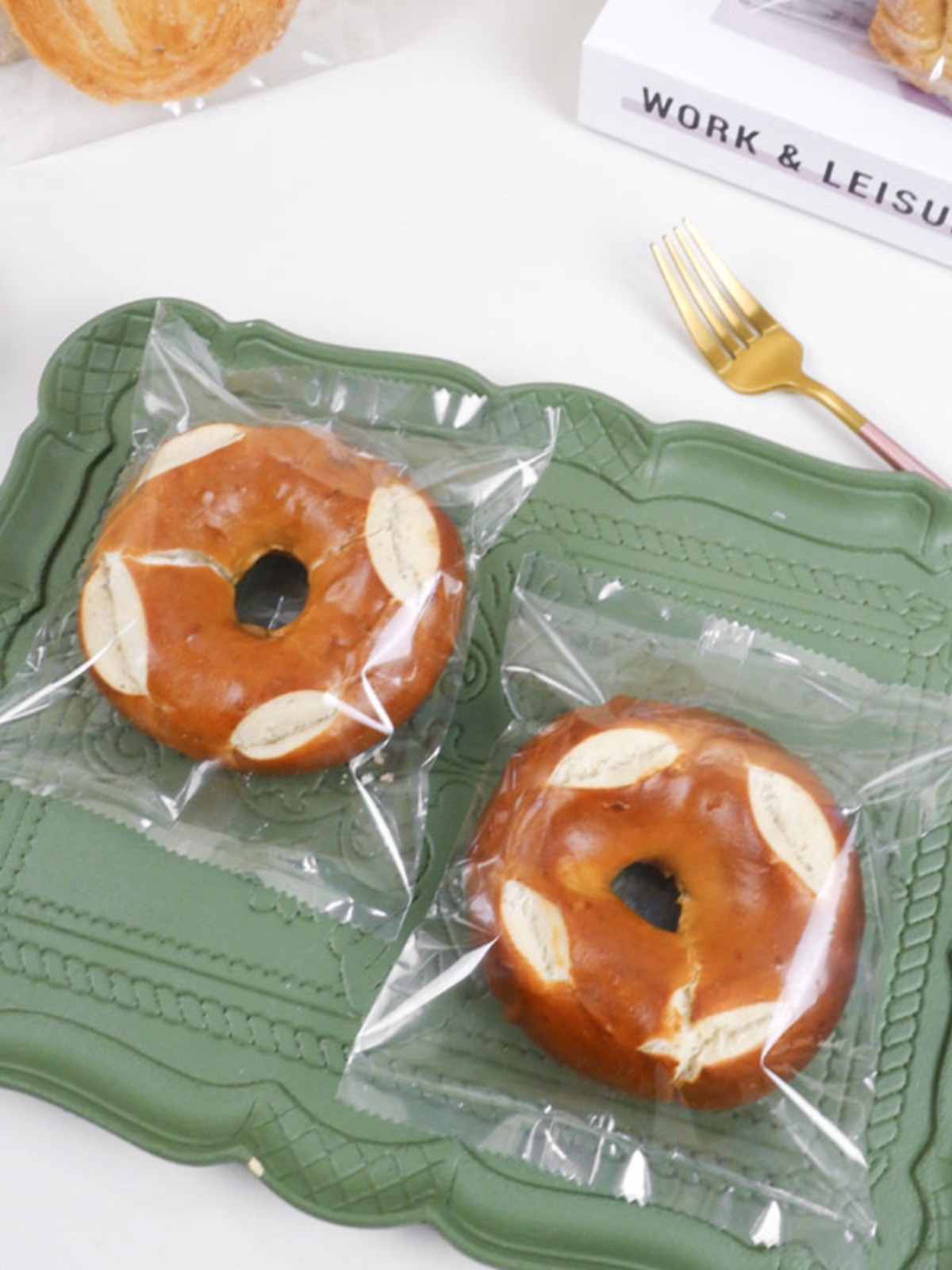 Bolsa de sellado de máquina de pan de tostada de rebanada, bolsa de embalaje transparente de Begosikang, bolsa de mariposa de torta de crispeto, bolsa de crispeto de nieve de laesina