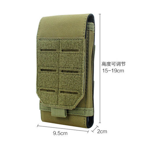 Outdoor tactical hiking multifunctional laser mobile phone bag molle system mobile phone bag casual sports waist bag