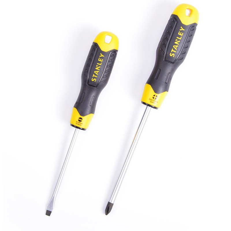 Stanley destornillador cruzada en forma de ciruela, destornillador industrial ultra duro con tornillo magnético, herramientas de destornillador de lote
