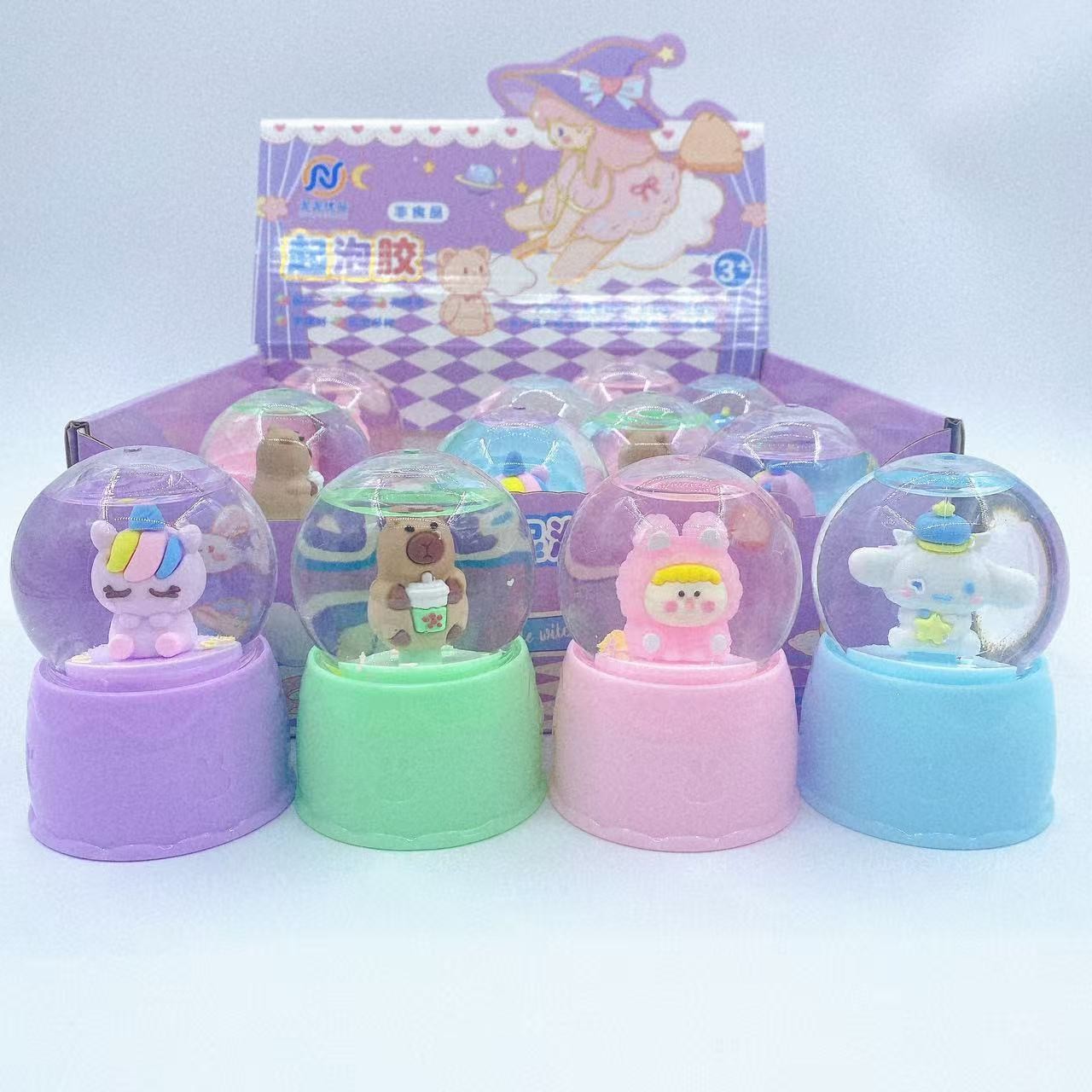Nueva bola de cristal goma espumante alta permeabilidad barro colorido juguetes para niños descompresión creativa lindo barro de cristal muñecas al por mayor