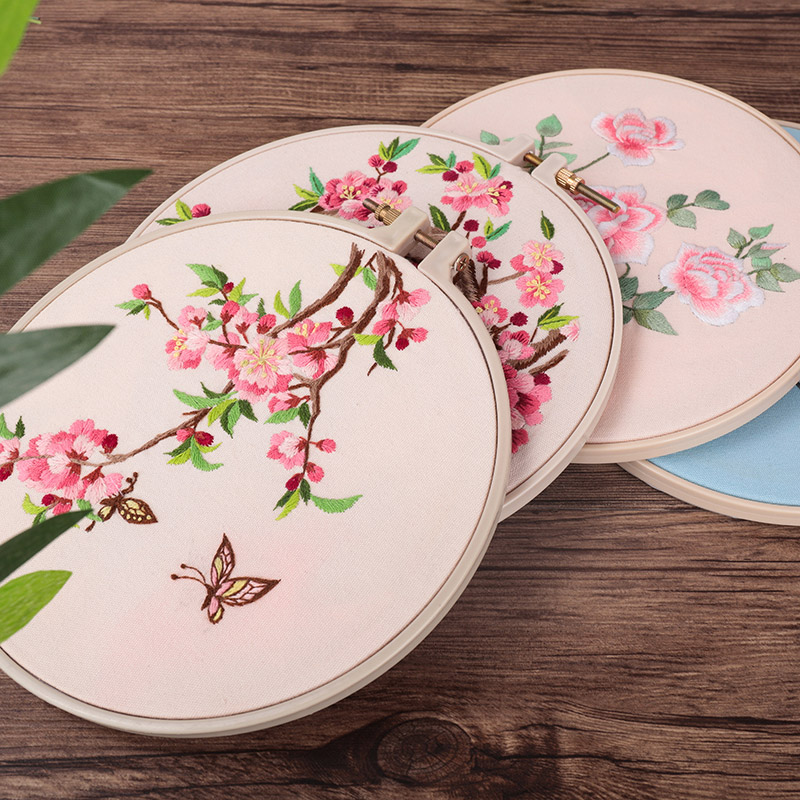 Bordado DIY auto bordado hecho a mano para principiantes Fan material de bordado paquete de bordado Su estilo antiguo Wang Zhi