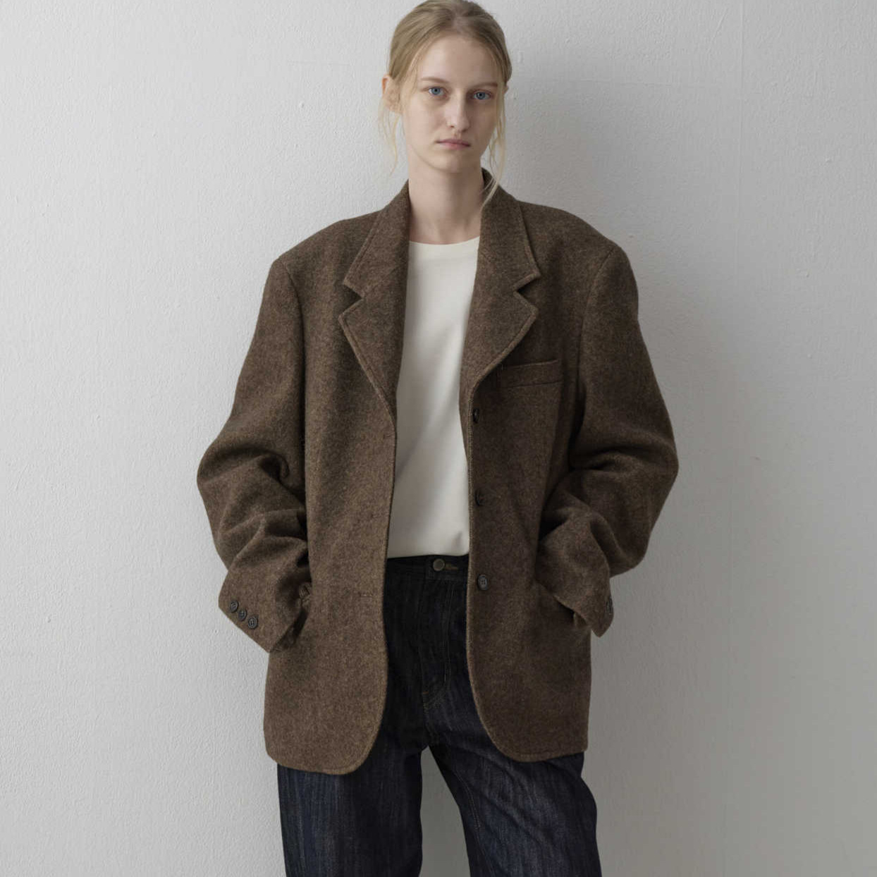 In Stock Fac*De Patte*N Woolen Blazer for Women, New Autumn and Winter Style, Simple and Elegant Commuter Suit Jacket