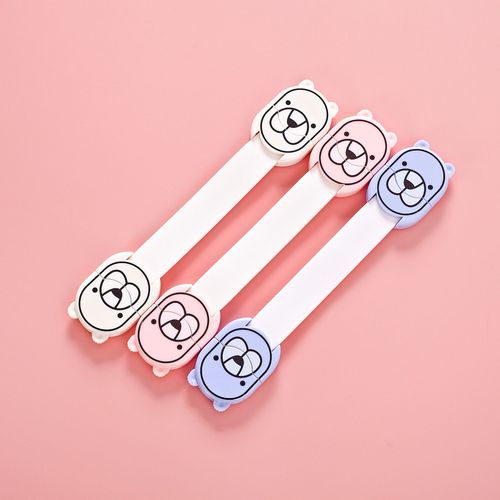 Baby safety lock extended soft lock cute cartoon safety protection refrigerator lock baby anti-pinching