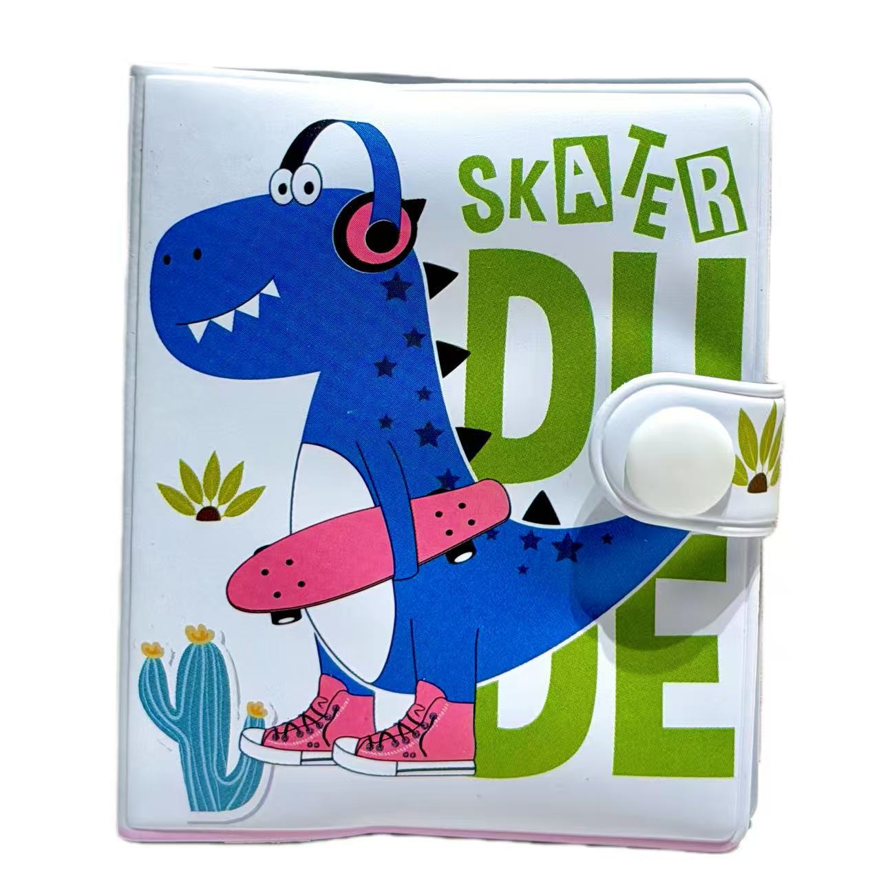 Dinosaurios de dibujos animados Gato cuaderno Capibara libro de guapo de agua bolígrafo conjunto de papelería regalo para estudiantes de primaria