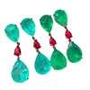 Retro earrings, internet celebrity, micro incrustation, suitable for import