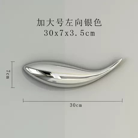 30cm enlarged left silver