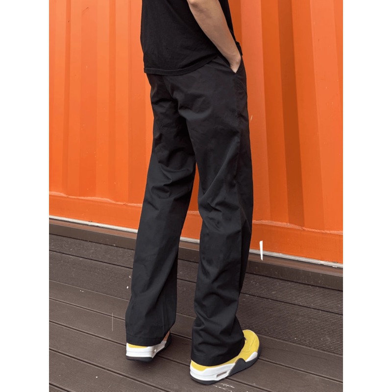 Trendy American basic oblique cut versatile casual men, slim and loose straight leg workwear, micro flared pants for_voghion.com