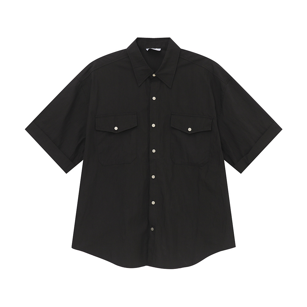 MTLCLOTHES Hombres| 2024 verano nuevos productos japoneses CityBoy herramientas camisa de color sólido conjunto casual