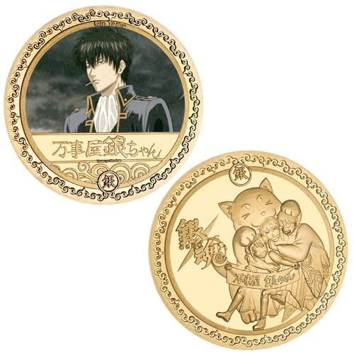 Classic Japanese comics, Gintama commemorative coins, Sakata Gintoki anime coins, peripheral commemorative coins, die-cast metal coins