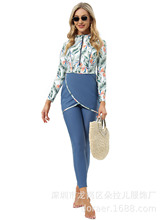 泳衣3件套长衫长裤保守妇女沙滩温泉泳衣防晒拉链款