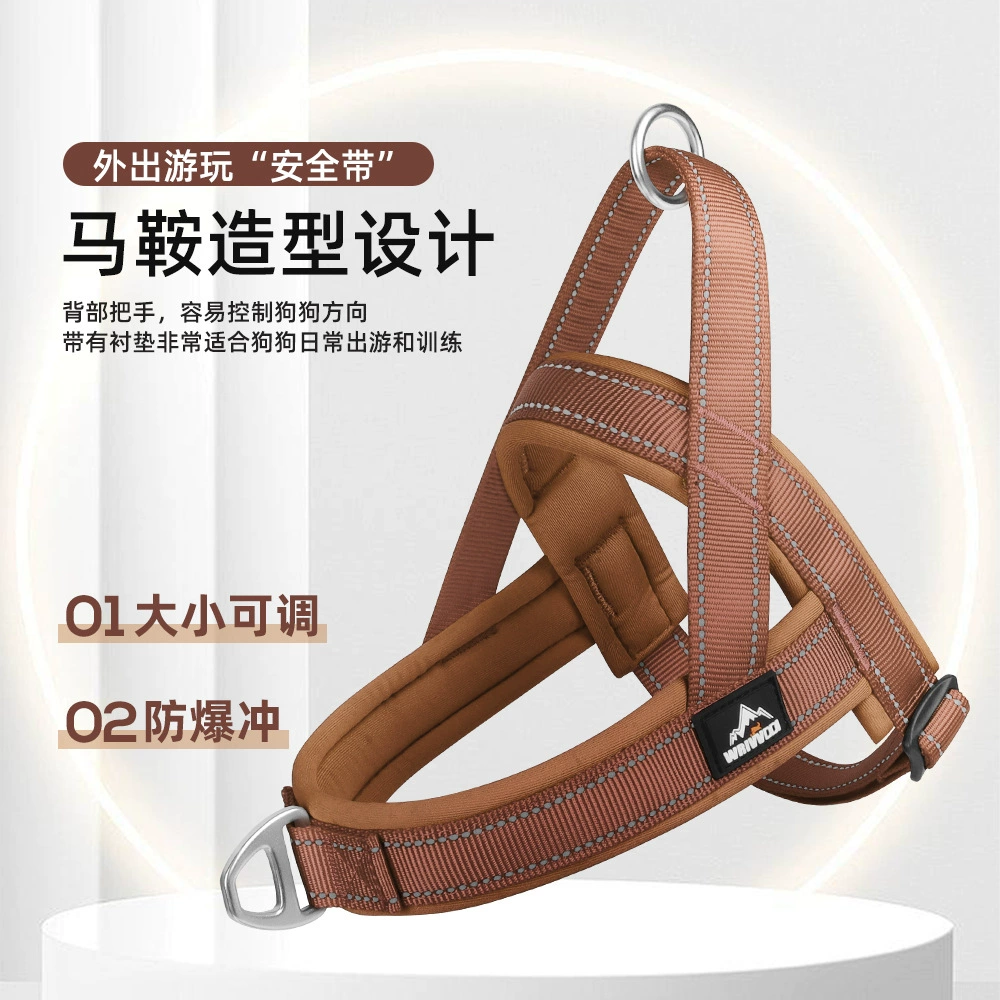Популярный трансграничный нейлоновый шлейка для собак, дышащий, для средних и крупных собак, взрывозащищенный, регулируемый, с защитой от разрыва для питомцев