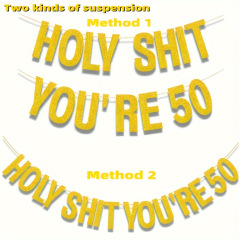 Holy Shit You're 18 誕生日バナー グリッター紙フラグ 誕生日パーティー用品 シーンレイアウト