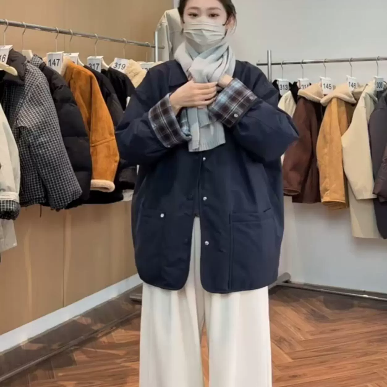 Женский пуховик-тренч в стиле пэчворк, новая модель зима 2025, свободный повседневный теплый пальто средней длины AAAA