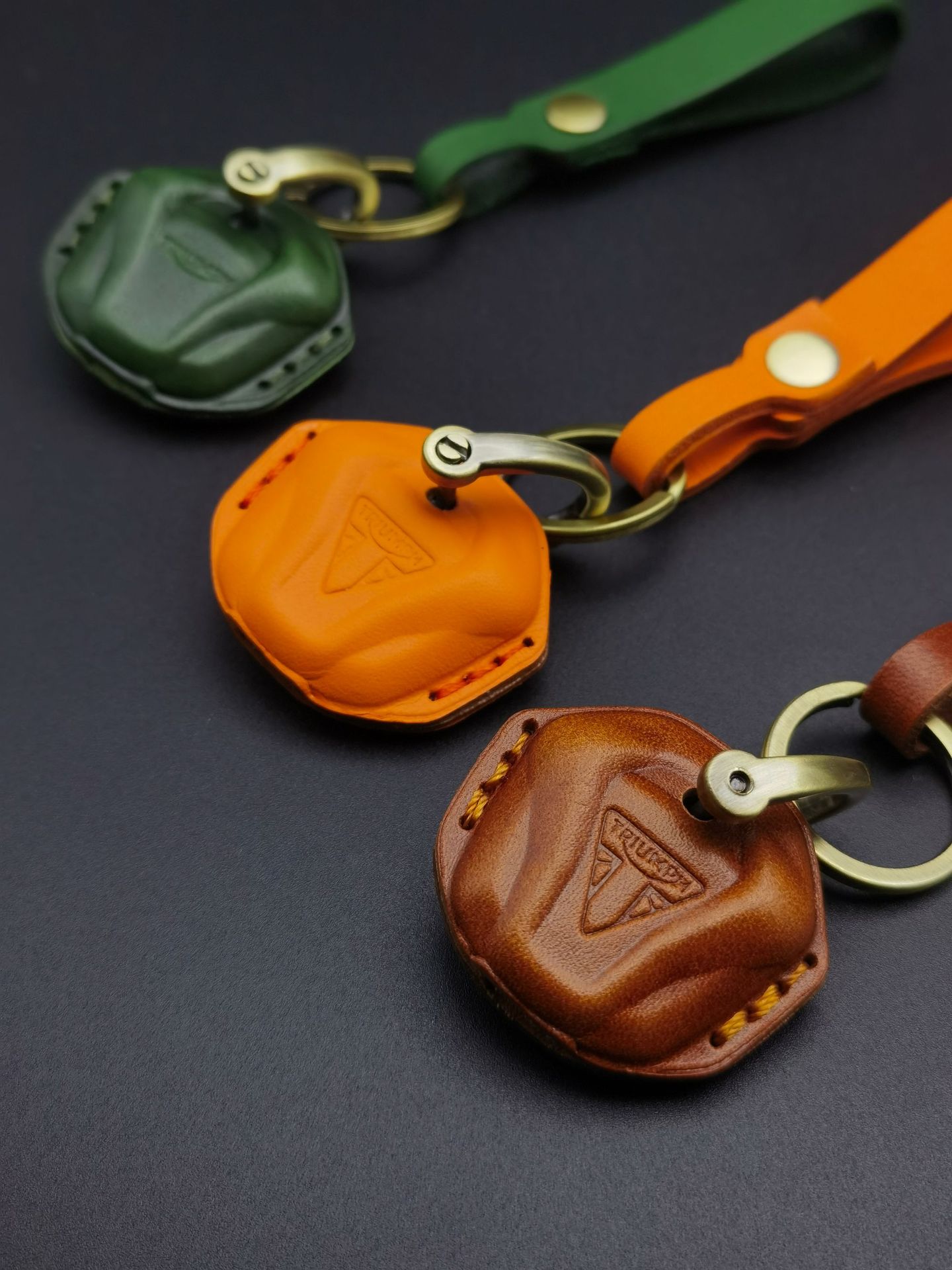 Genuine Leather Key Case for Triumph T100 Motorcycle T120