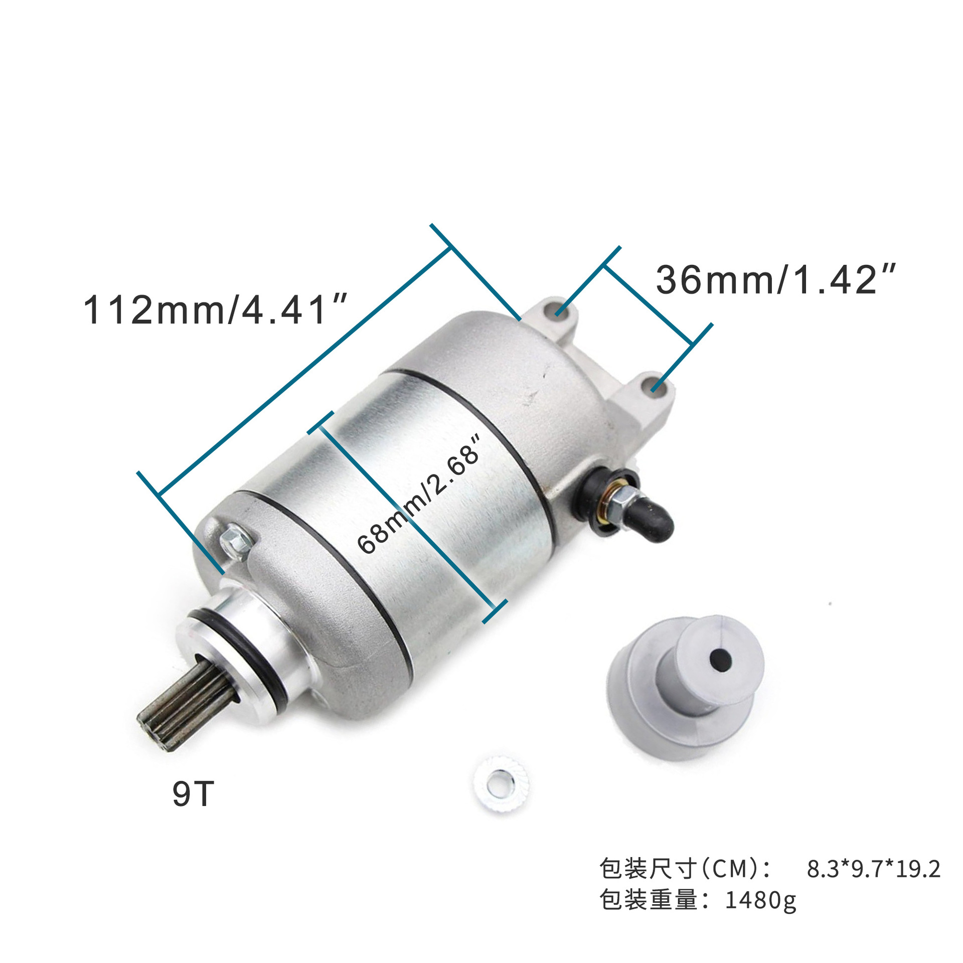 9-Tooth Start Motor Motor Yamaha T-Max Tmax 500 Xp500 2001-2007 Tmax500
