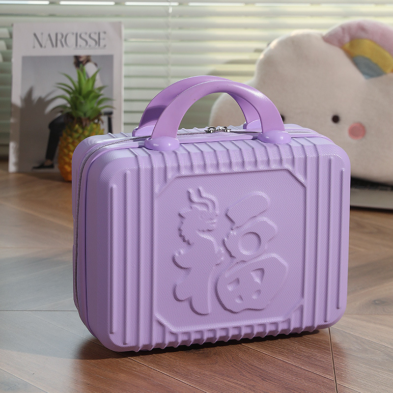 Nuevo regalo de bodas caja de maquillaje 14 pulgadas maleta caja de tracción fábrica al por mayor rojo