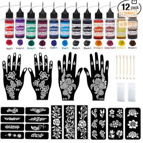 Foreign Trade Export Temporary Tattoo Set, Colorful Waterproof Tattoo Small Pattern Paper Template Tattoo Liquid