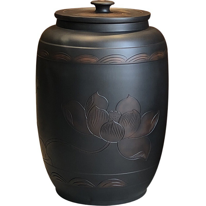 雲南建水紫陶茶缶密封セラミック茶缶大容量紫砂茶缶大型水缶米缶Chu Hang|undefined
