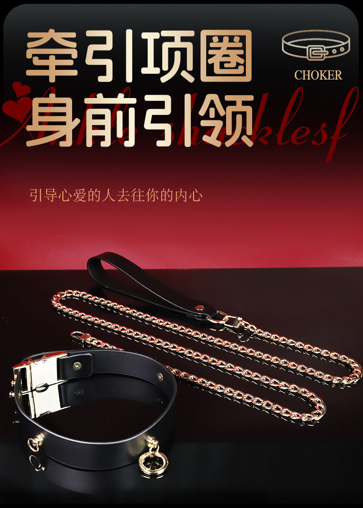 Jiuai SM Handcuffs Bondage Set 9-Piece PU Restraint Kit with Red Storage Pouch — detail image 9