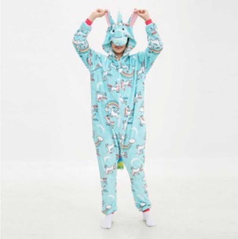 Pijamas transfronterizos al por mayor de fábrica Labubu pijamas femeninos de una sola pieza de dibujos animados pijamas de animales de franela Capibala