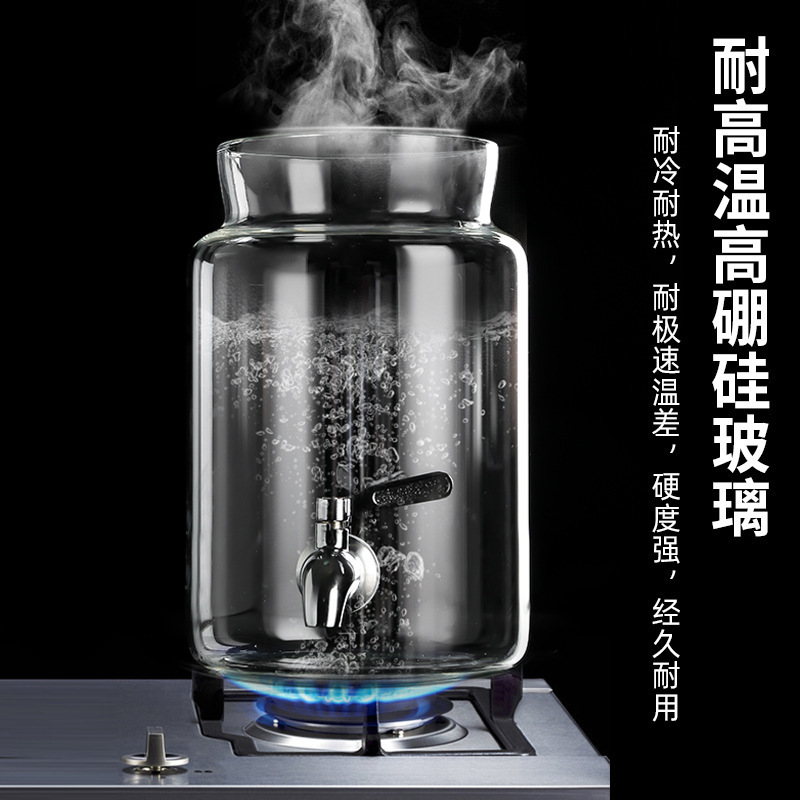 Venta al por mayor tarro sellado de borosilicato tarro de vino botella de vidrio ciruela enzima botella de vino vacía botella de vino de fruta tarro de auto-elaboración de cerveza