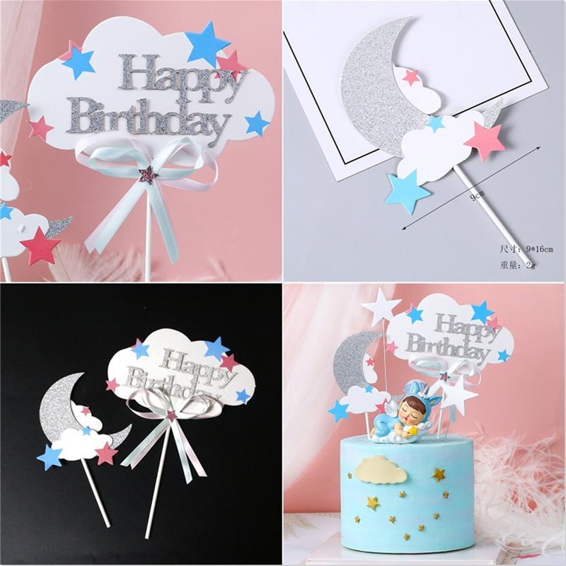 English Birthday Happy Cartoon Balloon HB Love Gift Box Birthday Happy Cake Account Crown Crown милые звезды