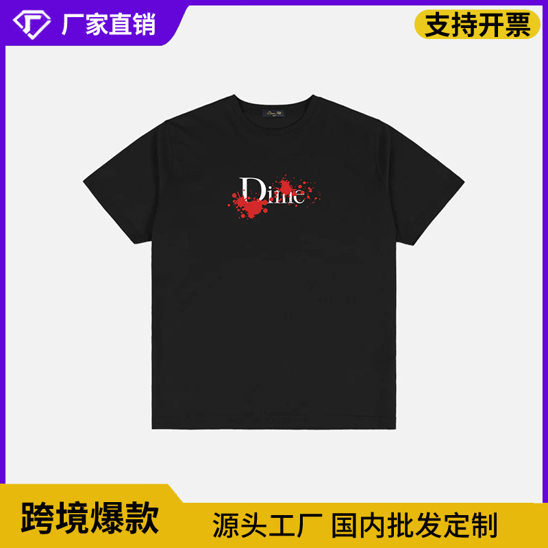 2026 Street Fashion Dime Letter Print Multi-Color Casual Loose Pure Cotton Short-Sleeved T-Shirt for Men and Women Couples Summer Wholesale 2026 Street Fashion Dime Letter Print Multi-Color Casual Loose Pure Cotton Short-Sleeved T-Shirt for Men and Women Couples Summer Wholesale