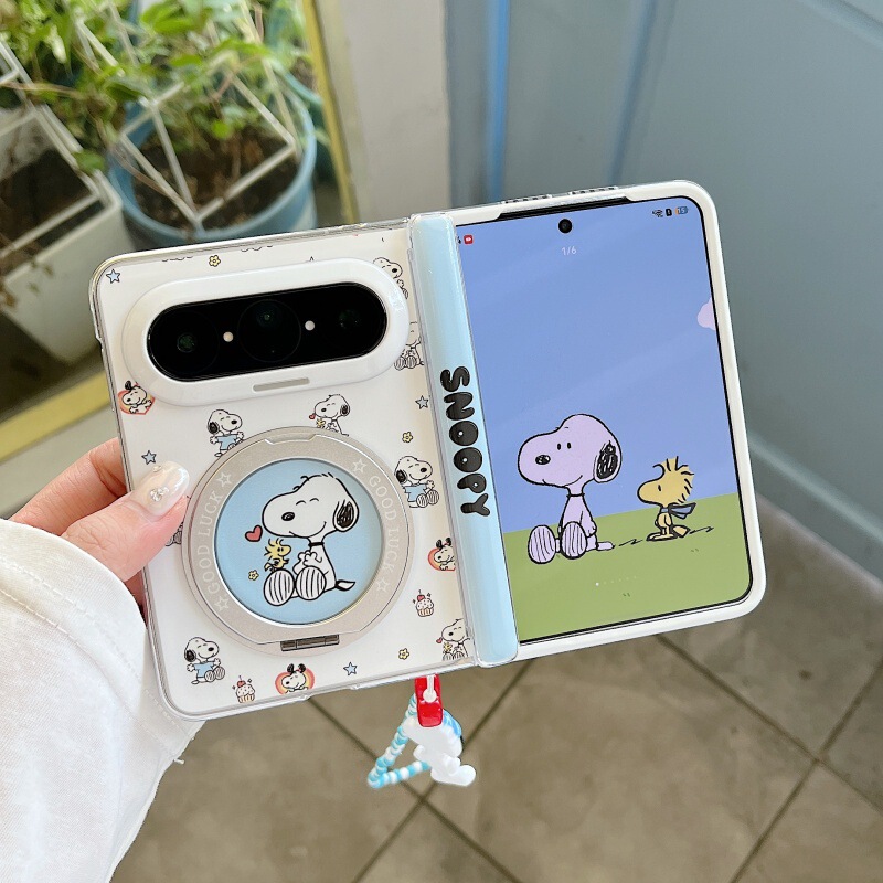Cute cartoon Snoopy rotating stand magnetic case suitable for Huawei PuraXMax phone case mixflip2 hard case Cute cartoon Snoopy rotating stand magnetic case suitable for Huawei PuraXMax phone case mixflip2 hard case