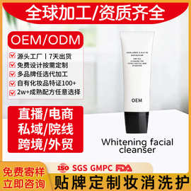 跨境加工烟酰胺氨基酸控油洗面奶Whitening facial cleanser  OEM