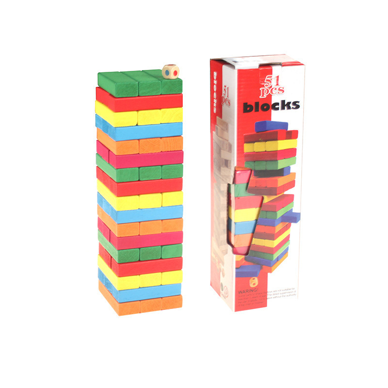 Pila de madera para niños Pila de alto equilibrio Puzzle Pila de madera Pila Pila de madera Dibuja bloques de construcción Balance Juegos de mesa Juguetes