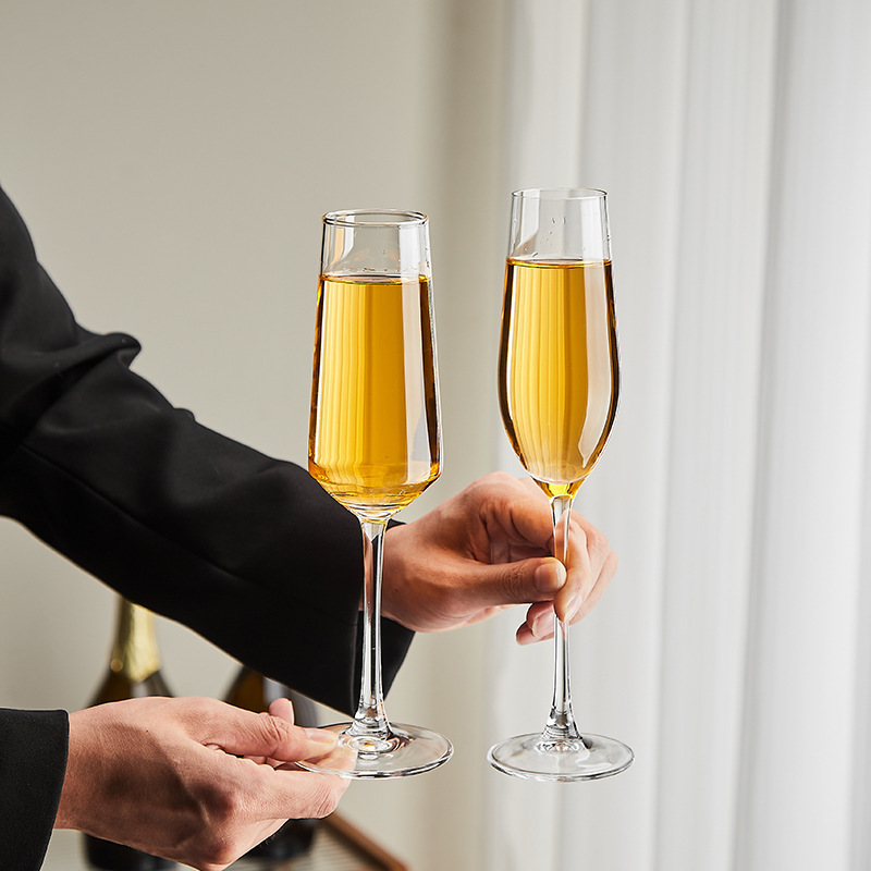 Inswind cristal francés taza de champán bar cena de vino espumante taza de pie alto creativo casero taza de vino tinto de alto valor