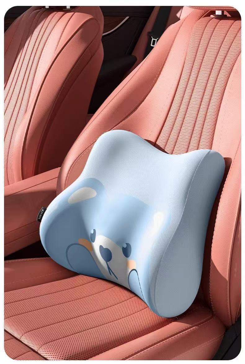 Lumbar Support Car Accessories Office Lumbar Support Seat Cushion Memory Foam Cartoon Bear Cute Lumbar Support Backrest