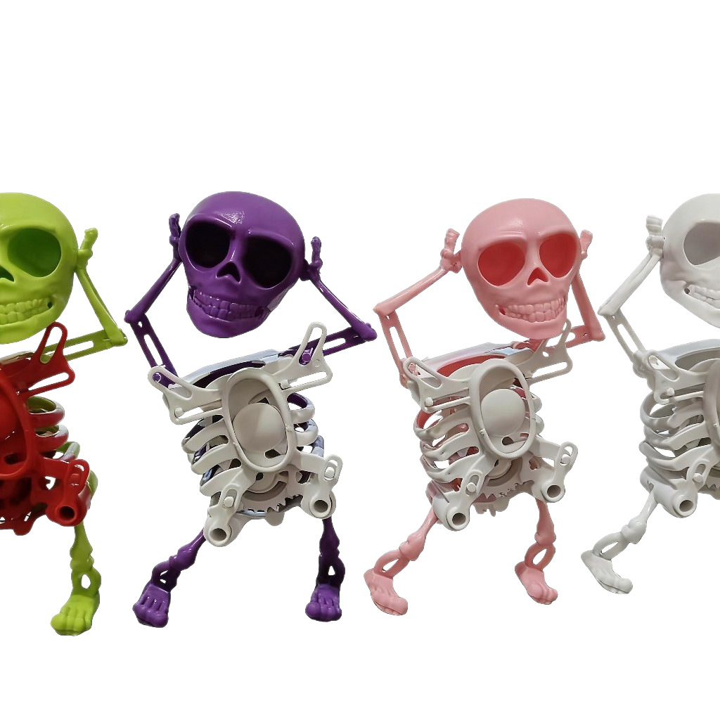 Swing Dancing Skull Head Mechanical String Desprimir Skull Dancing Extrañamente divertido juguete de hechicería