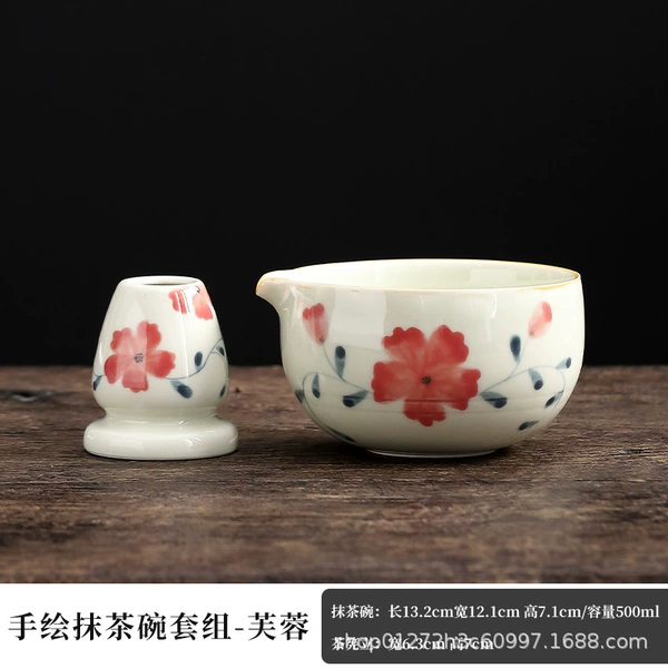 Matcha, set, hand painting