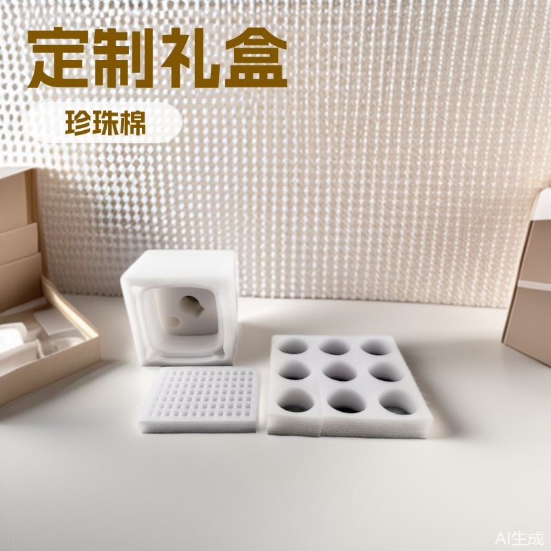 定制珍珠棉建筑铝合金圆形外框画框礼盒eva泡棉填充包装收纳防水