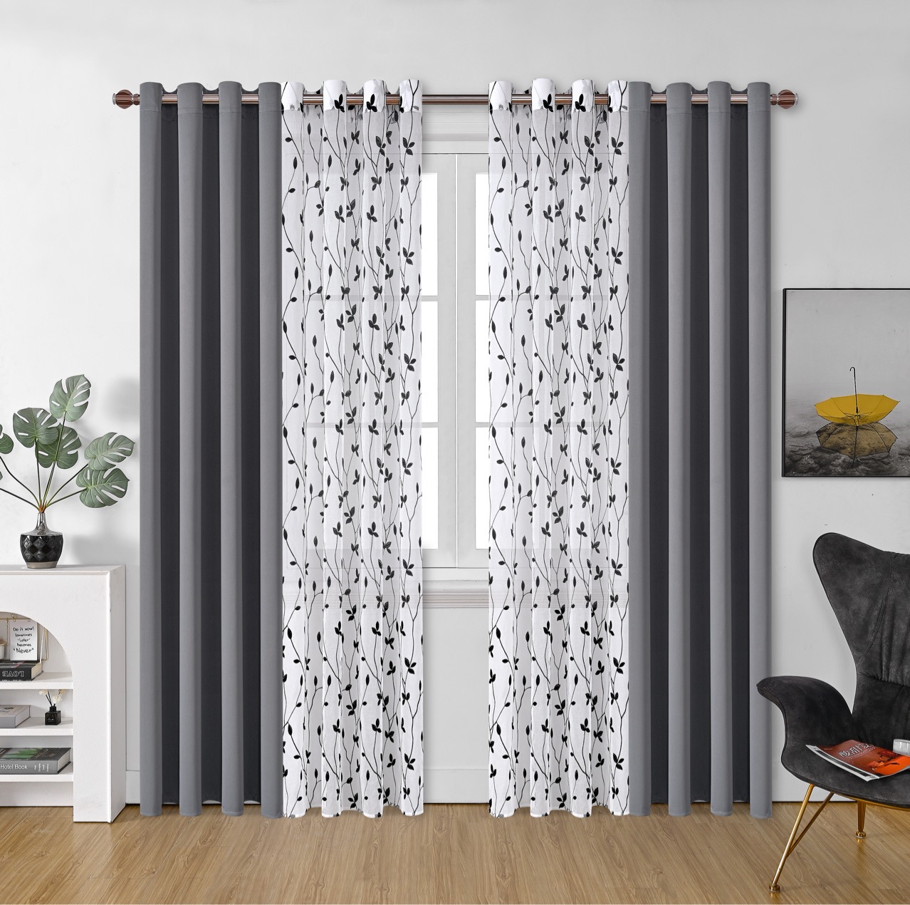 Nuevo comercio exterior transfronterizo de alta precisión sombreado bordado cortinas Aliexpress más de una cortina de productos terminados