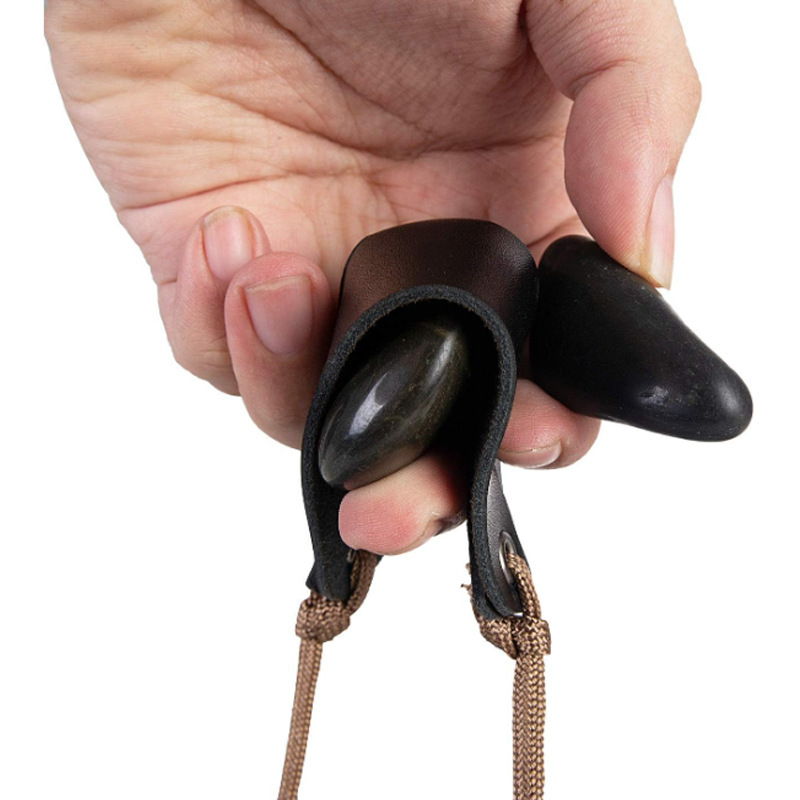 PU Shepherd's Slingshot Quiver Outdoor Tactical Stone Steel Ball Case Vintage Hand-Pulled Slingshot Hunting Bag