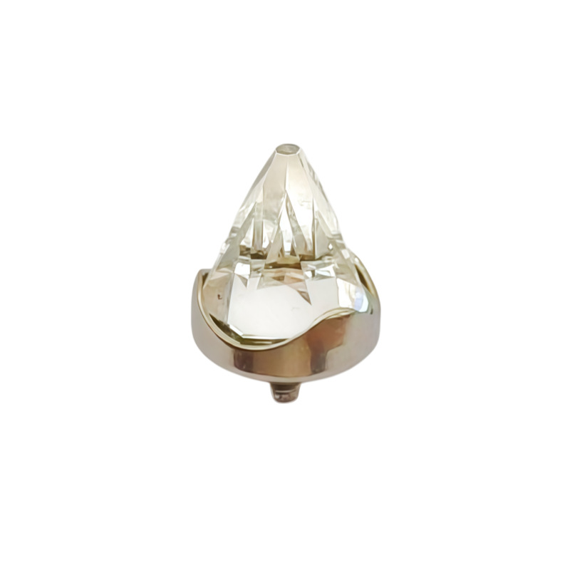 G23 Titanium F136 Ultra-Shiny Claw-Set Zircon Pointed Cone Earrings Internal Thread Lip Studs Cartilage Studs detail image 9