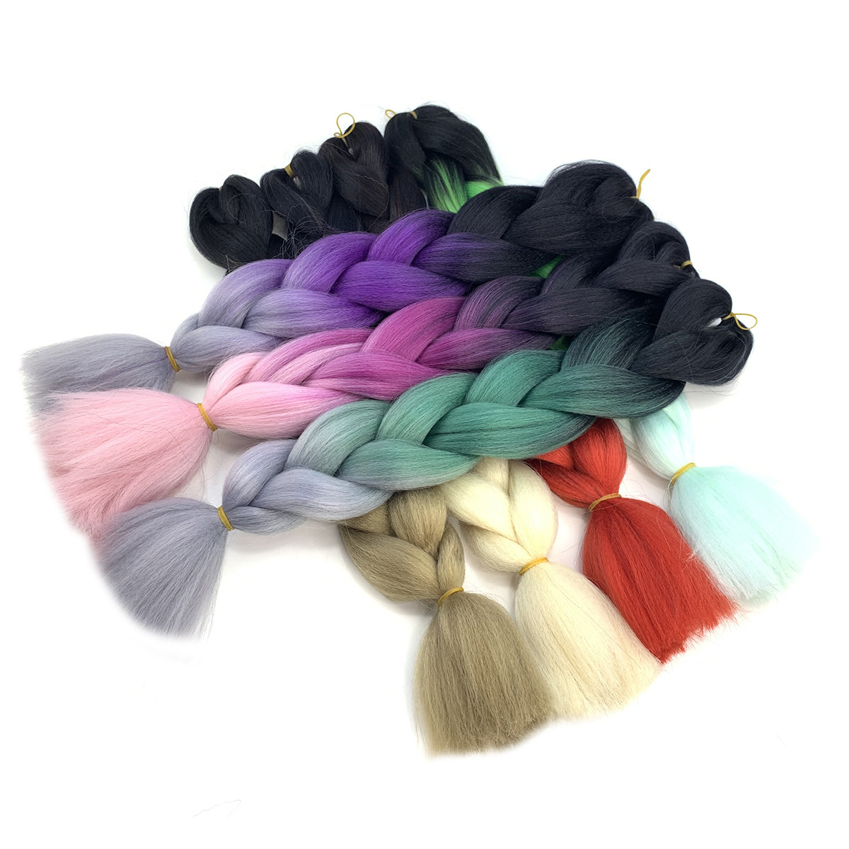 Dirty Braid Hair Extension Braid Gradient Color Big Braid Chemical Fiber Wig